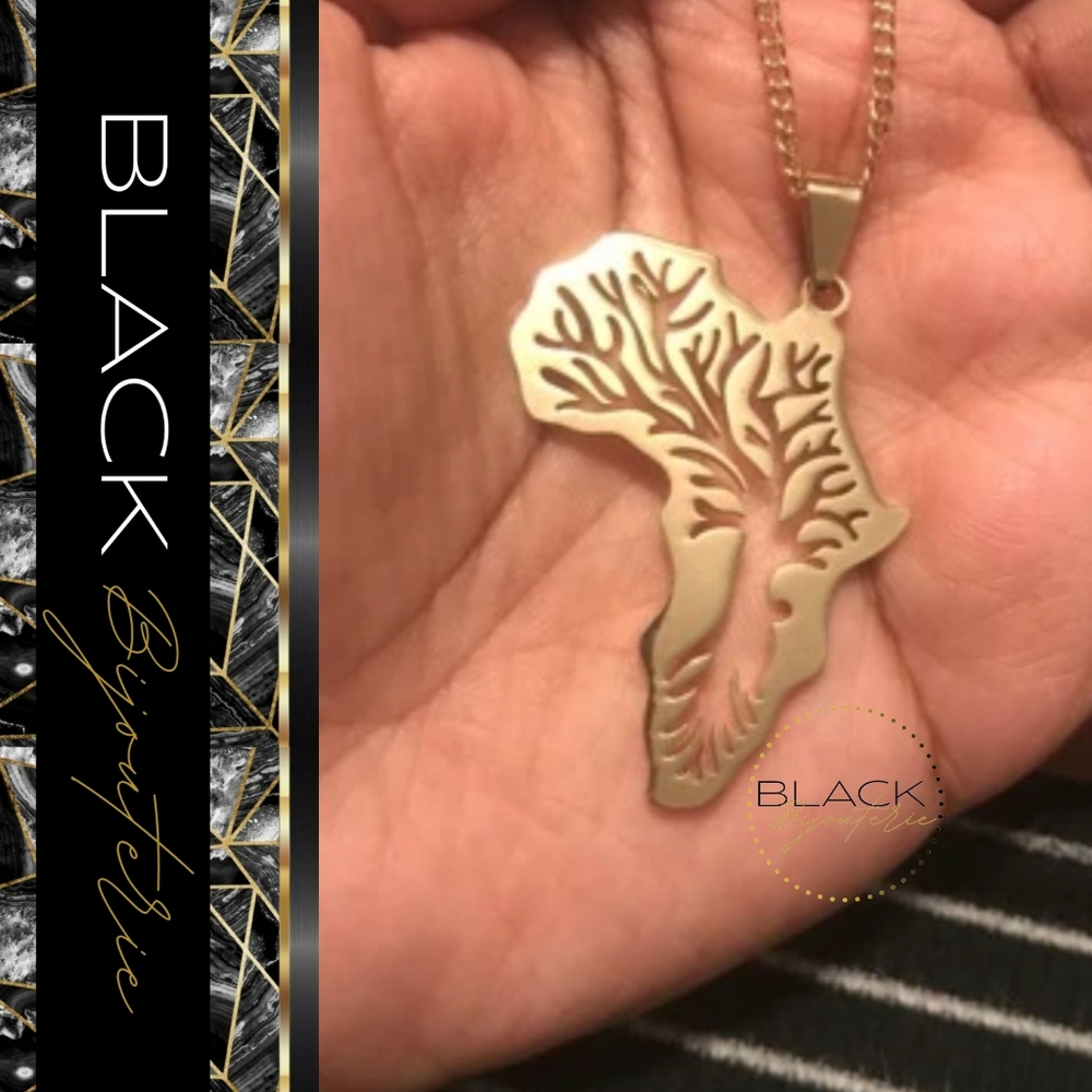 African roots gold necklace - Picture 3 of 3